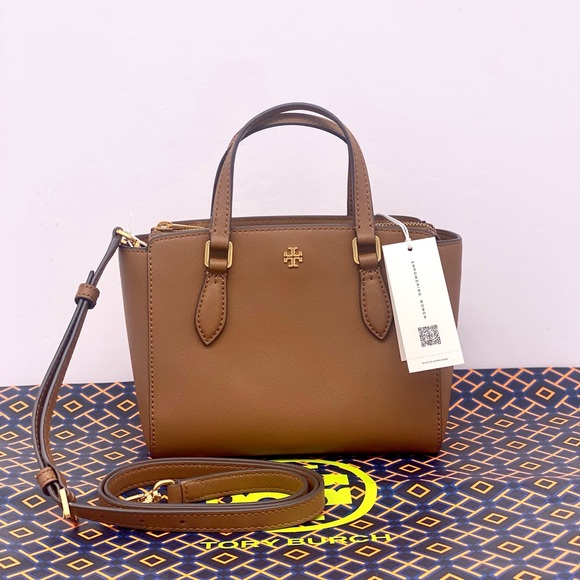 TORY BURCH EMERSON MINI NWTTOP ZIP TOTE LEATHERCROSSBODY SATCHEL
